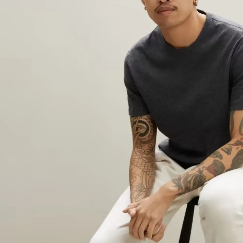 Everlane The Organic Cotton Slim Tee Heather Grey Men's Size Medium NWT Uniform - Picture 4 of 9